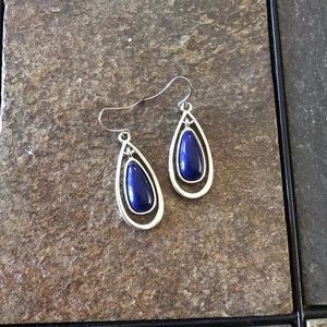 Blue & Silver Dangle Earrings